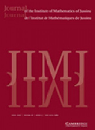 Journal Of The Institute Of Mathematics Of Jussieu