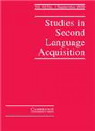 Studies In Second Language Acquisition